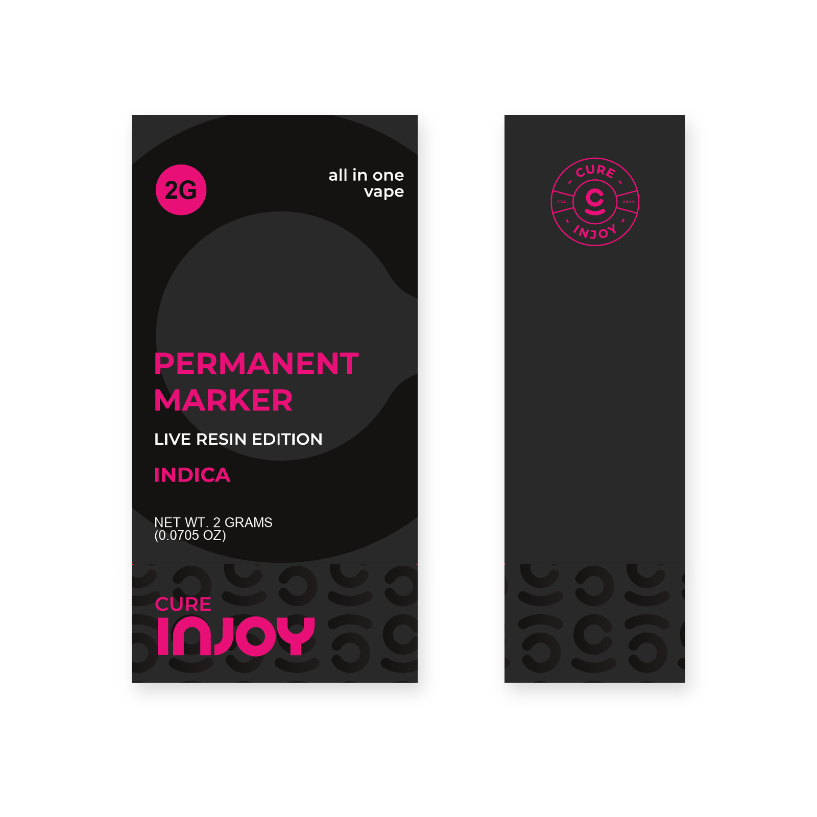 Permanent Marker front and right-side package views